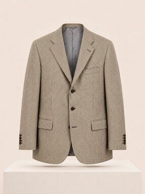 KITON plaid 100% Cashmere Lined 3-button sport coat